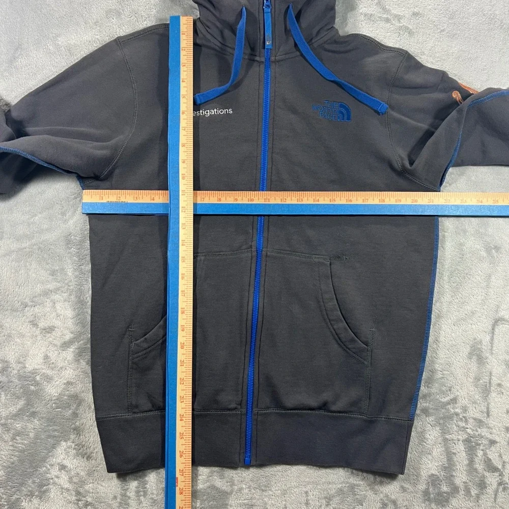 The North Face Full Zip Hoodie Mens Medium‎ Grey Blue LinkedIn Investigations